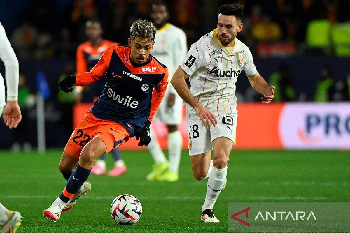 Montpellier tetap di zona degradasi Ligue 1 usai kalah dari Lens 0 2